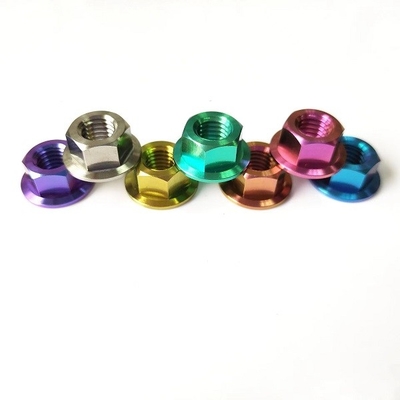 DIN6923 Titanium Hexagon Nut With Flange Industry And Automobile Motorcycle