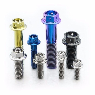 GR2 GR5 GR7 GR12 Hexagon Flange Titanium Bolts DIN6921 SIZE M2 - M36