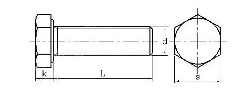 GR1/GR2 Titanium Hexagon head bolts DIN931 DIN933 for Petrochemical Industry